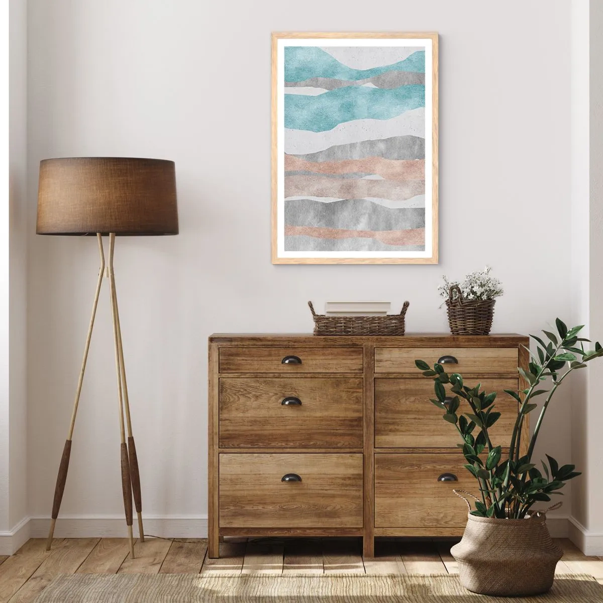 Plakat w ramie jasny dąb - Studium bliskości - 70x100 cm