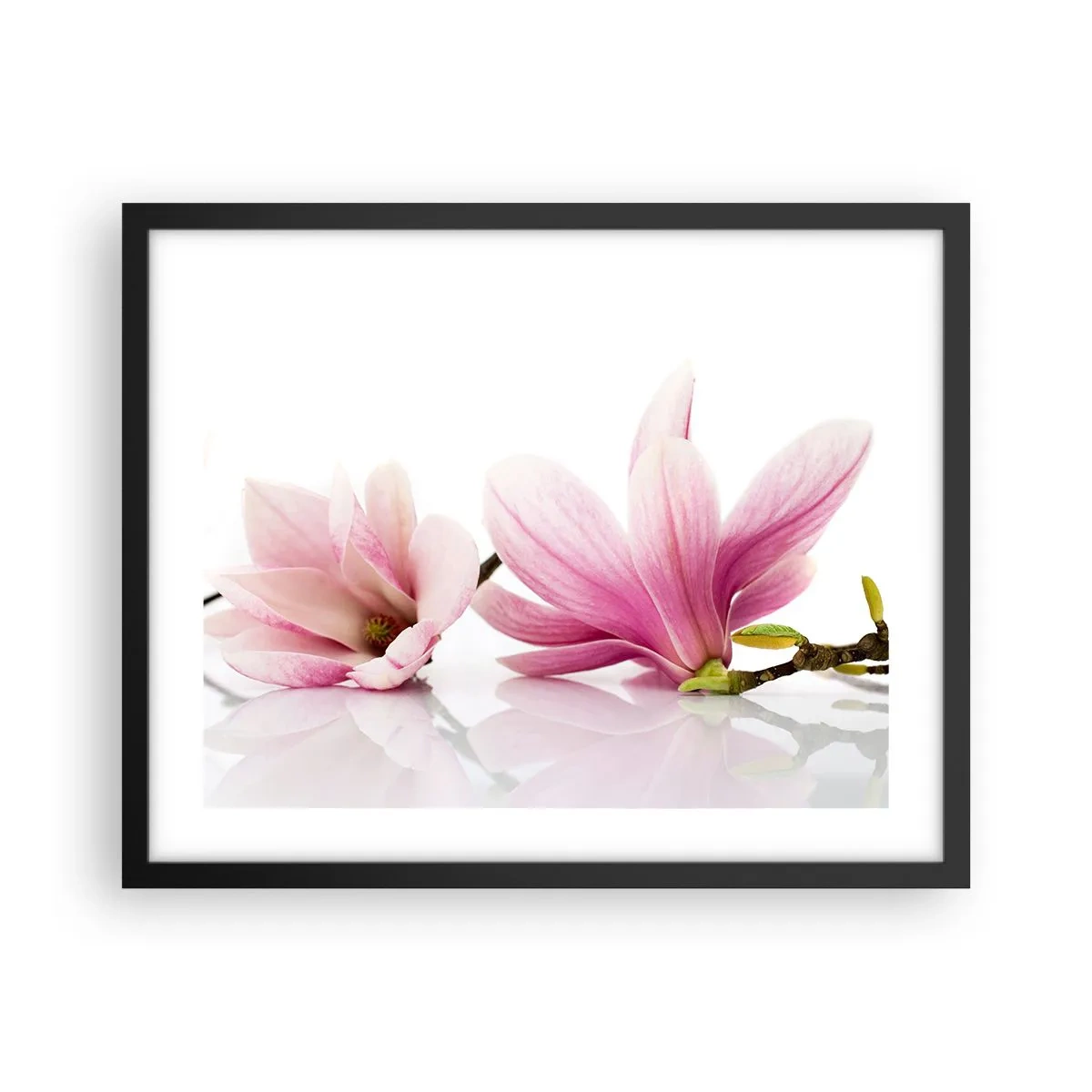 Plakat w czarnej ramie - Delikatne jak powiew wiosny - 50x40 cm