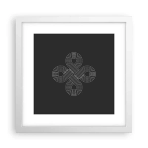 Plakat w białej ramie - W duchu celtyckim - 30x30 cm