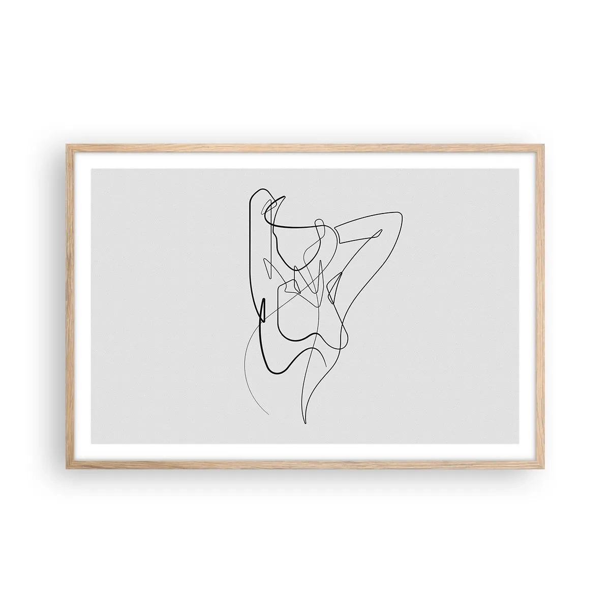 Plakat w ramie jasny dąb - Naprawdę, jaka jesteś... - 91x61 cm