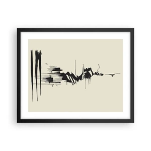 Plakat w czarnej ramie - Abstrakcja pośpieszna - 50x40 cm