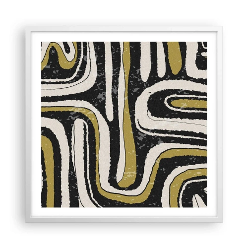 Plakat w białej ramie - Kompozycja: trakty i zaułki - 60x60 cm