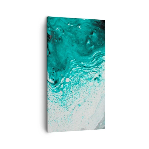Obraz na płótnie - Rozpłynąć się w bieli i turkusie - 45x80 cm