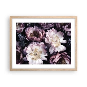 Plakat w ramie jasny dąb - Bukiet w dawnym stylu - 50x40 cm