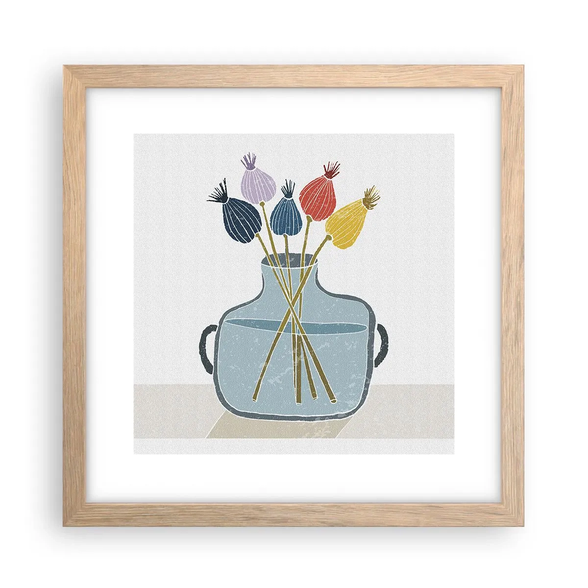 Plakat w ramie jasny dąb - Jak makiem zasiał - 30x30 cm