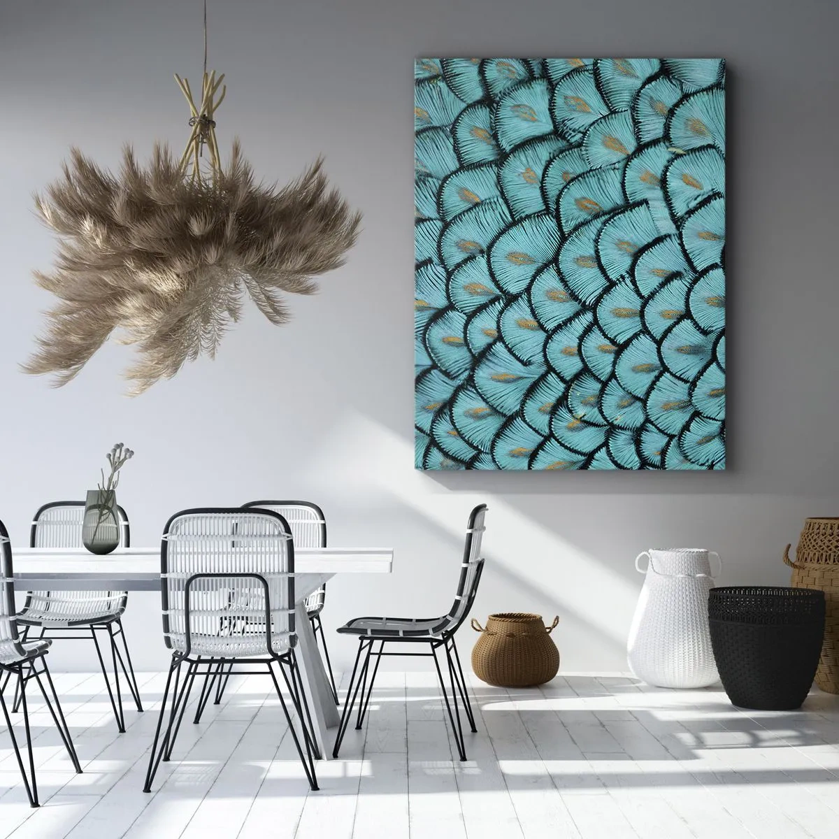 Obraz na płótnie - Wielka gala piór - 55x100 cm