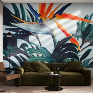 Fototapeta Standard Eco - Ptakokrzak - Rośliny, Boho, Egzotyczny - 500x350 cm