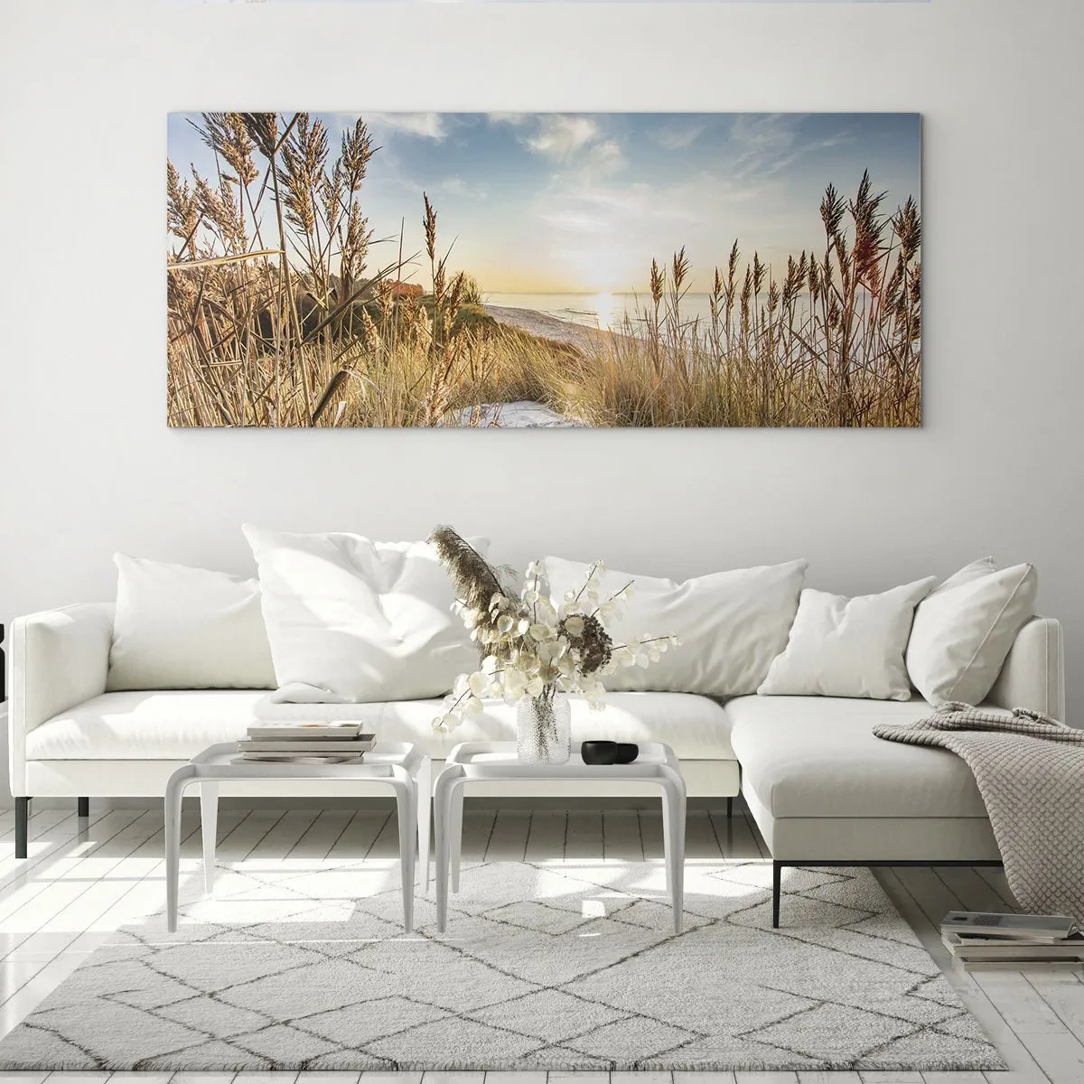 Obraz na szkle - Północna plaża - 100x40 cm