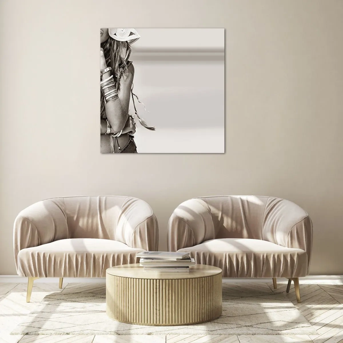 Obraz na szkle - Jak to dziewczyna - 30x30 cm