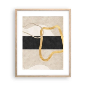 Plakat w ramie jasny dąb - Kształty zapętlone - 40x50 cm