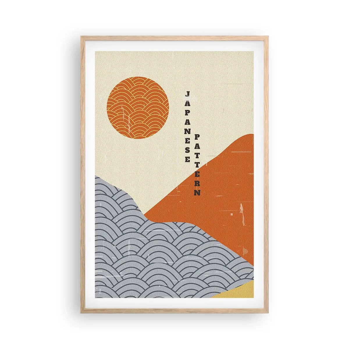 Plakat w ramie jasny dąb - W japońskim duchu - 61x91 cm