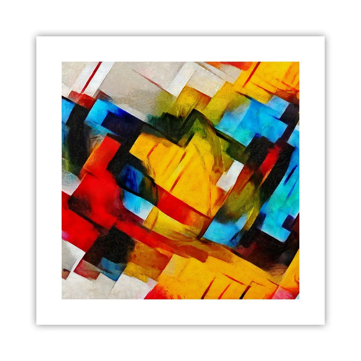 Plakat - Różnobarwny przekładaniec - 40x40 cm