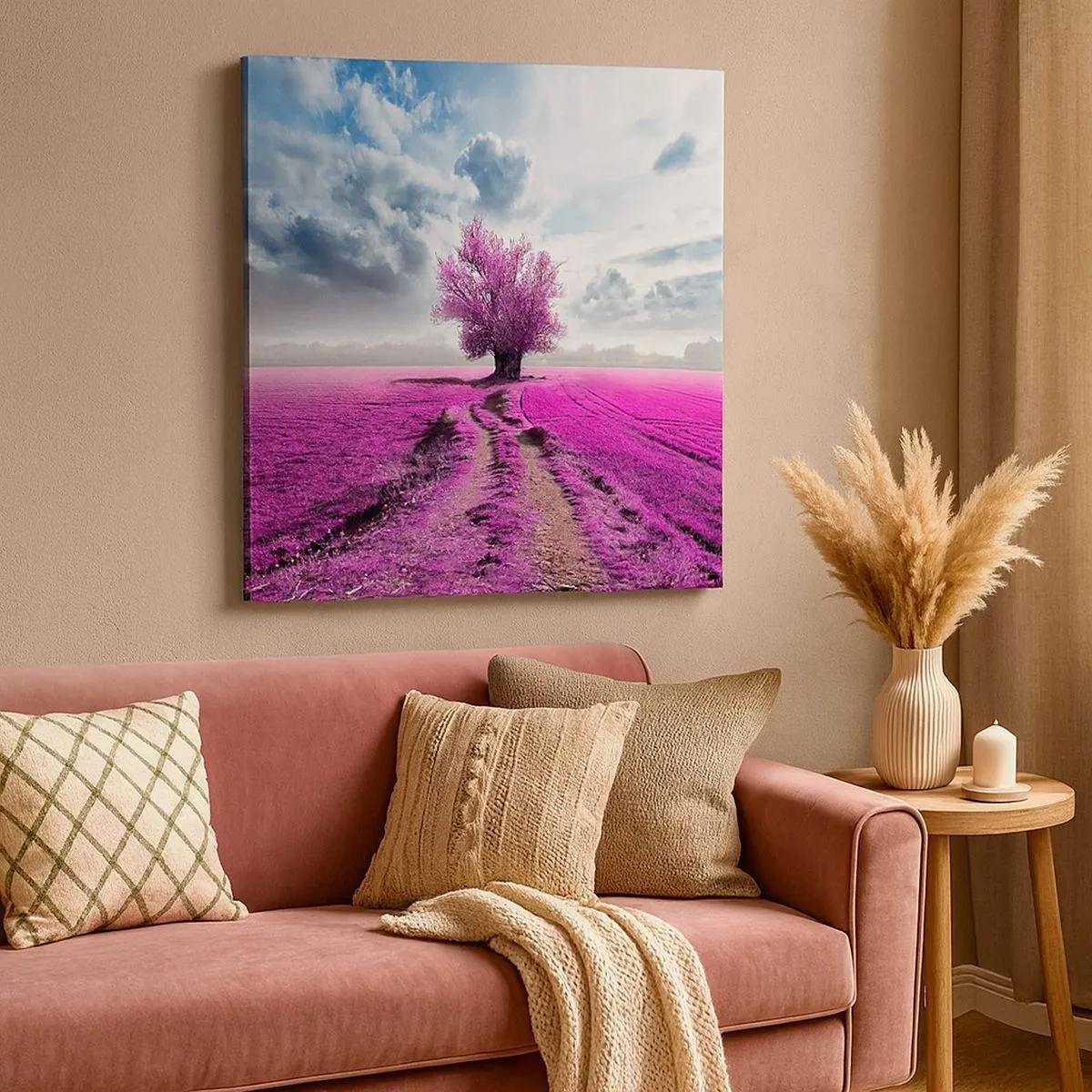 Obraz na płótnie - Wrzosowisko - uroczysko - 30x30 cm