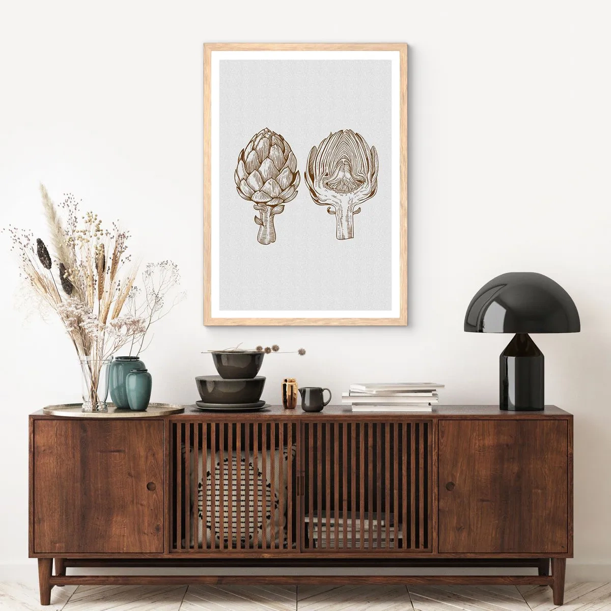 Plakat w ramie jasny dąb - Lekcja anatomii - 40x50 cm