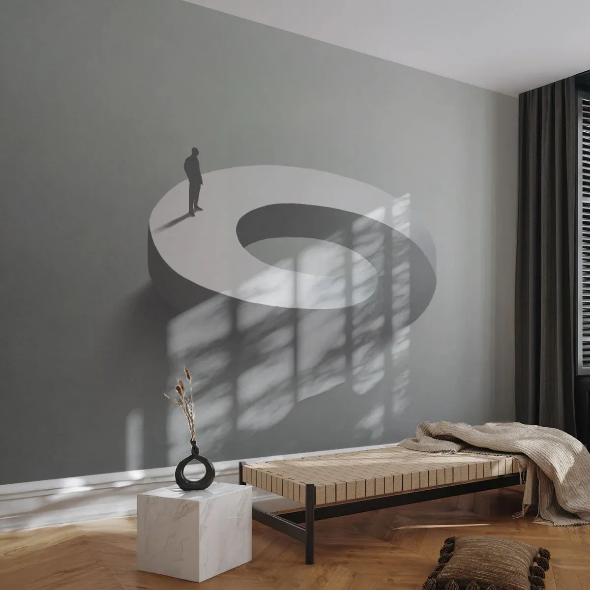 Fototapeta Premium Sand - I bądź tu mądry - Człowiek, 3D, Biznesman - 500x350 cm