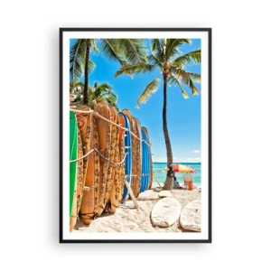 Plakat w czarnej ramie - Słoneczna zabawa - 70x100 cm