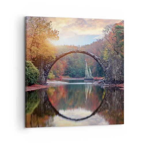 Obraz na płótnie - Po drugiej stronie lustra - 50x50 cm