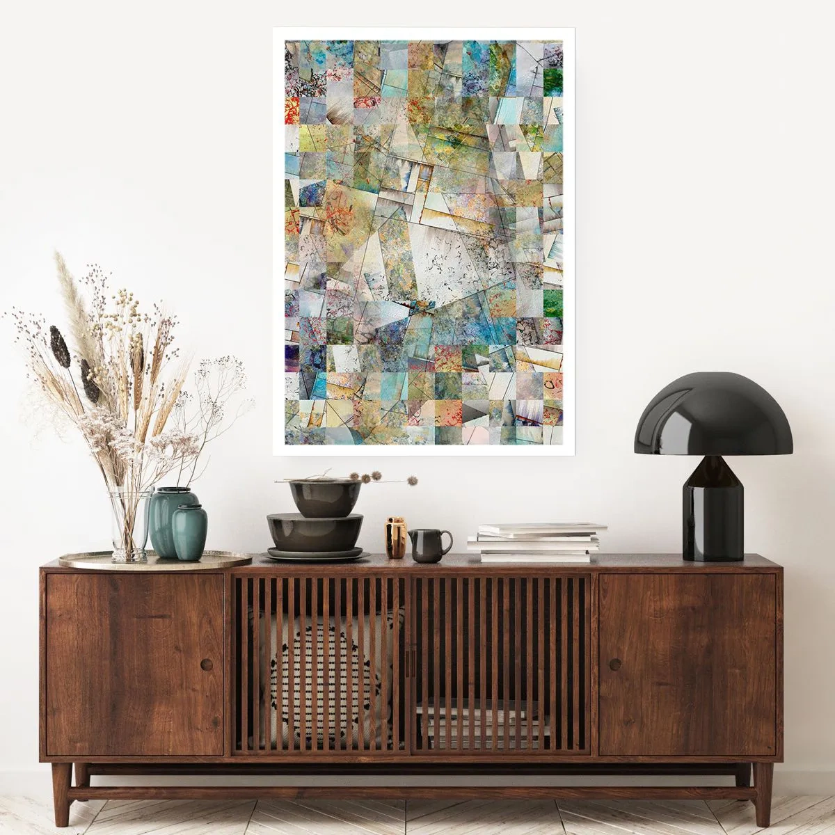 Plakat - Geometryczne przetasowanie - 70x100 cm