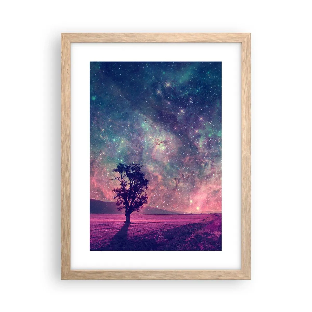 Plakat w ramie jasny dąb - Pod magicznym niebem - 30x40 cm