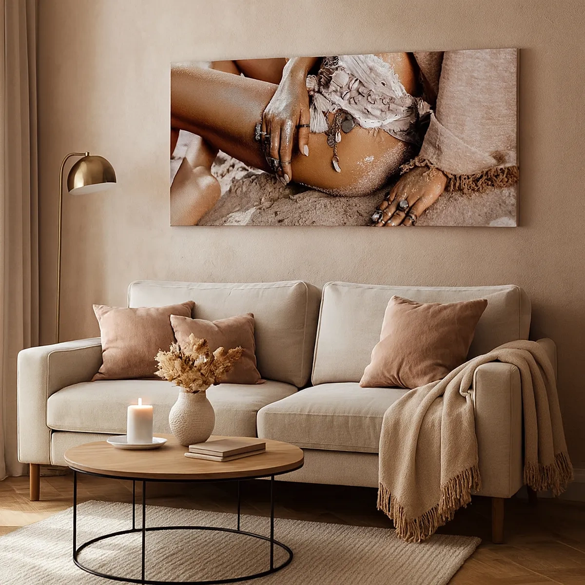 Obraz na płótnie - Wyrzucona przez fale? - 30x30 cm