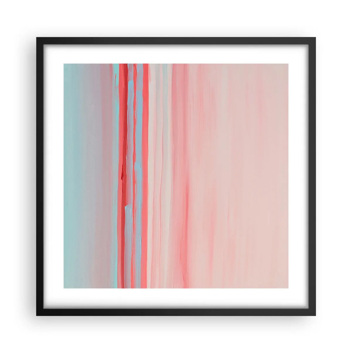 Plakat w czarnej ramie - Abstrakcja o świcie - 50x50 cm