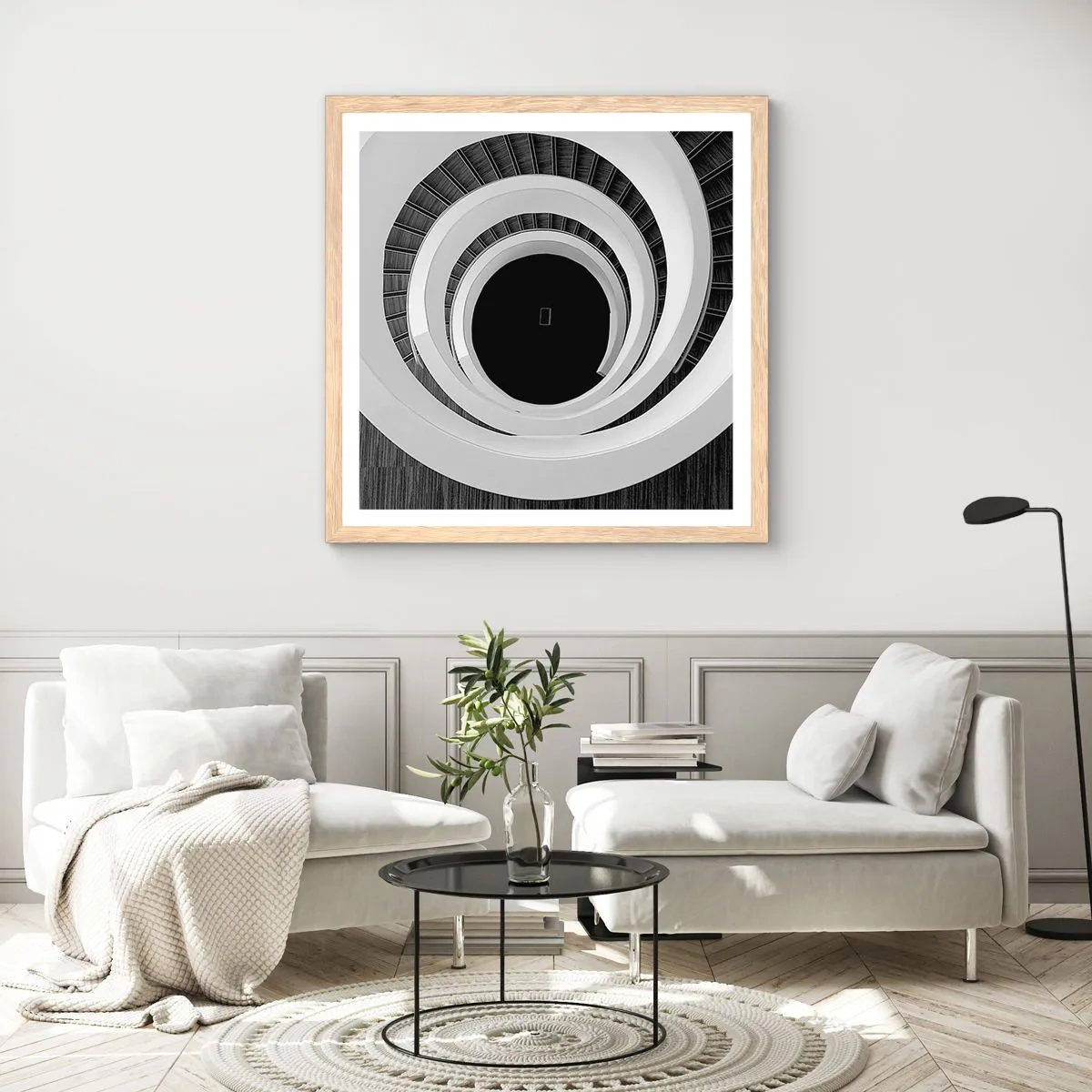 Plakat w ramie jasny dąb - Do istoty rzeczy - 40x40 cm