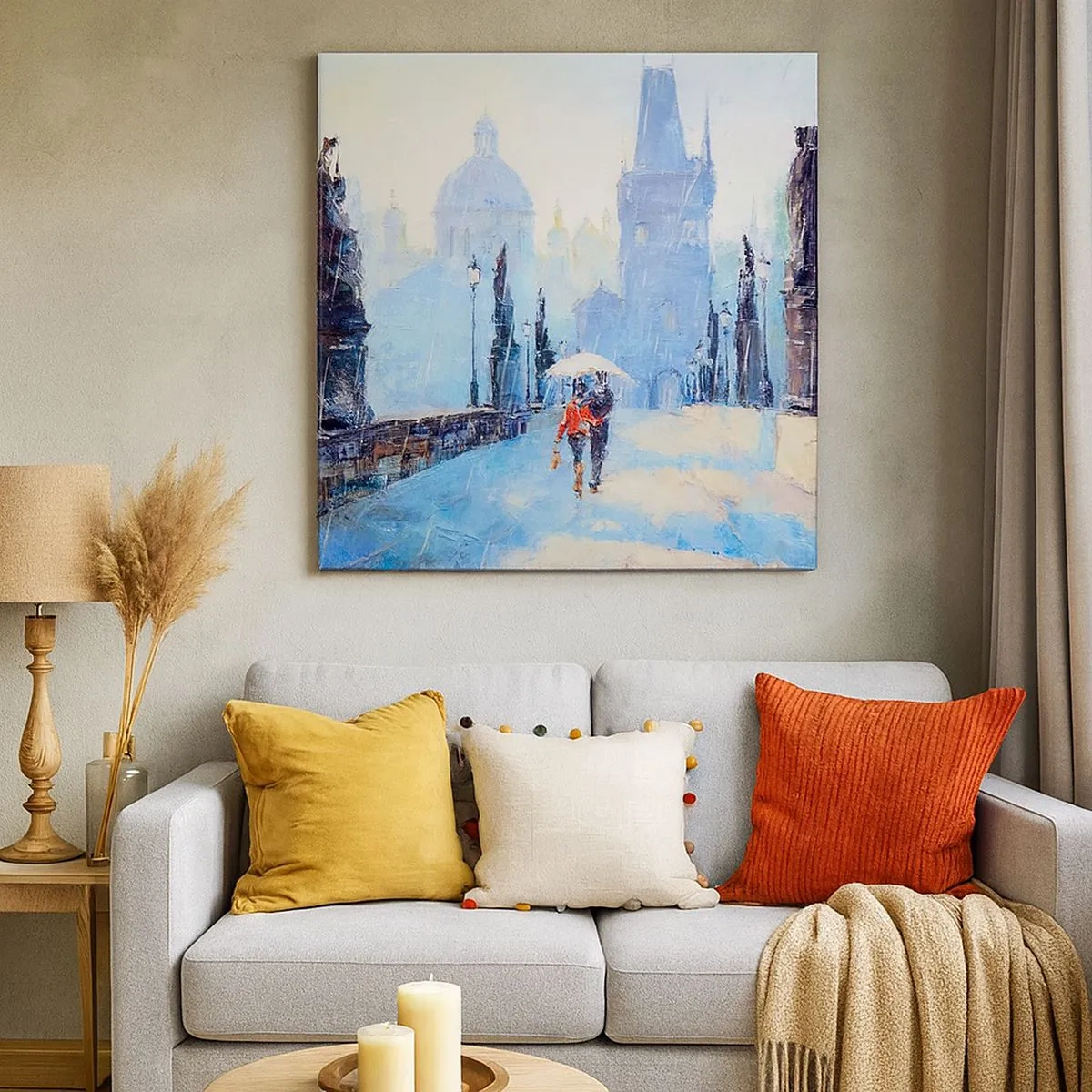 Obraz na płótnie - Nas zaczarować musiał deszcz - 30x30 cm