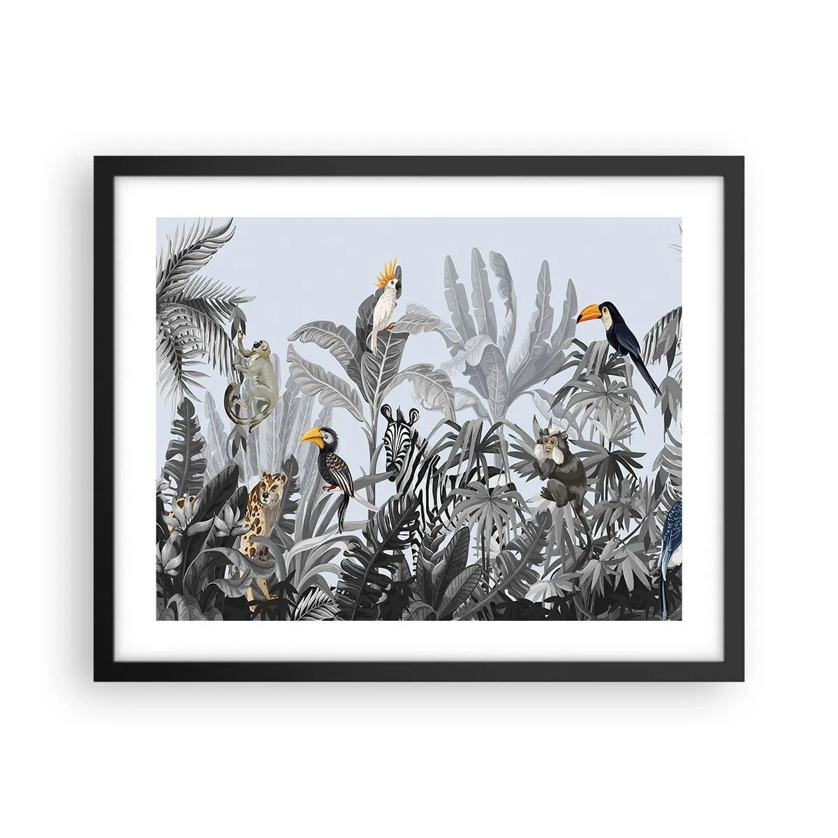 Plakat w czarnej ramie - Afrykańska bajka - 50x40 cm