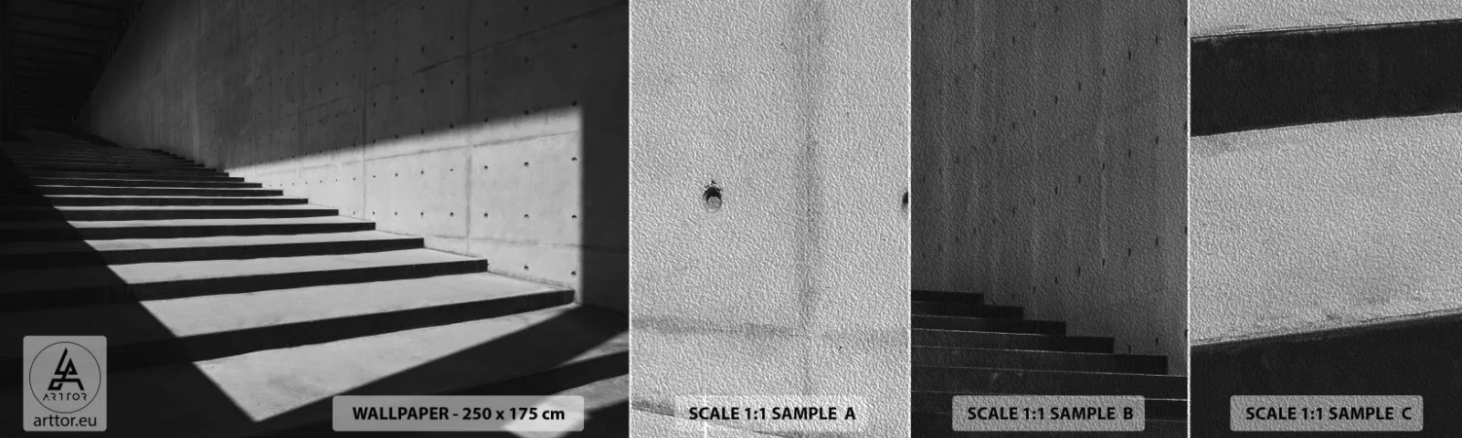Fototapeta Próbka Premium Sand - Surowa uroda modernizmu - Industrialny, Architektura, Schody - 100x30 cm