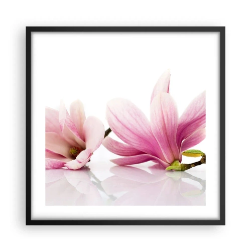 Plakat w czarnej ramie - Delikatne jak powiew wiosny - 50x50 cm