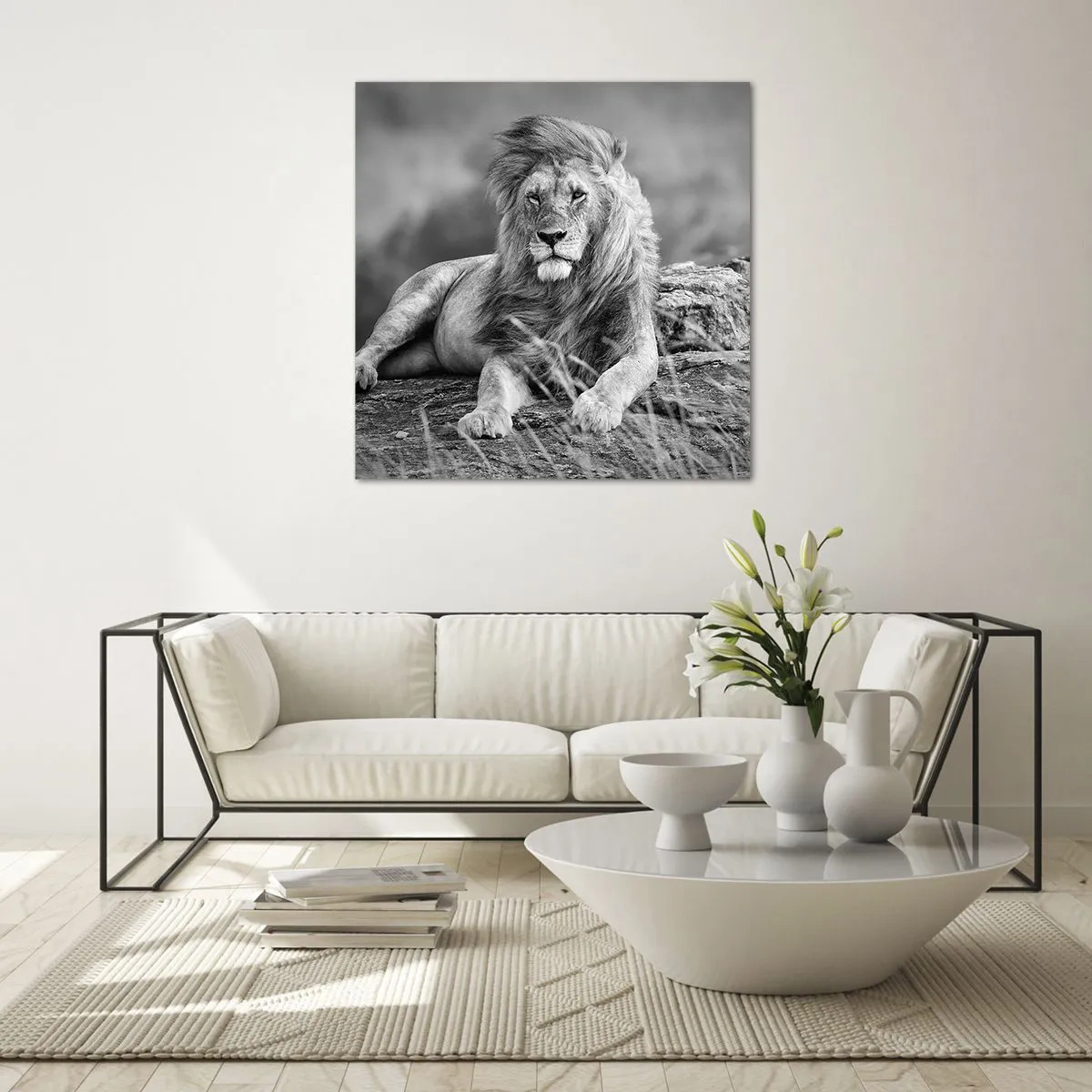 Obraz na szkle - Królewska sjesta - 50x50 cm