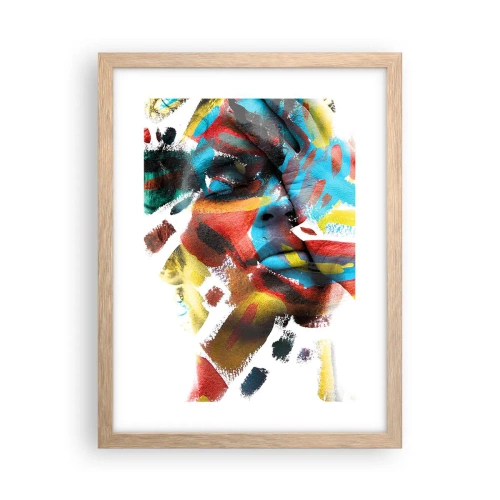 Plakat w ramie jasny dąb - Barwna osobowość - 30x40 cm