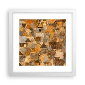 Plakat w białej ramie - Świat ujęty w formę - 30x30 cm