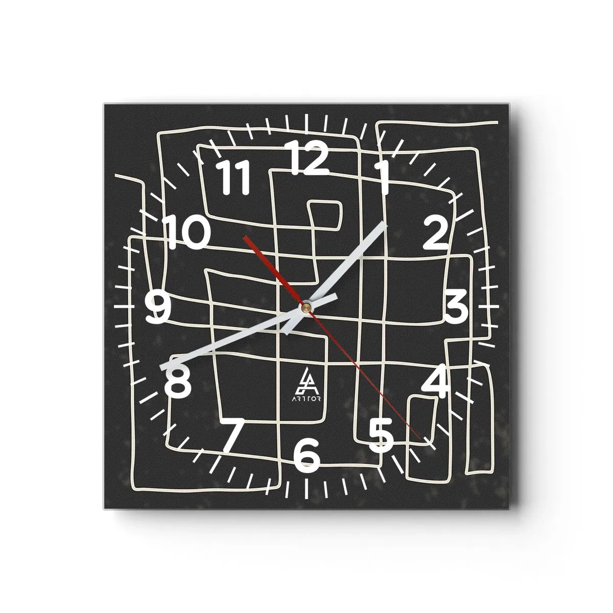 Zegar ścienny - Nie taki prosty - 40x40 cm