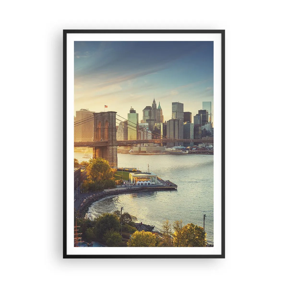 Plakat w czarnej ramie - Wielkomiejski świt - 70x100 cm