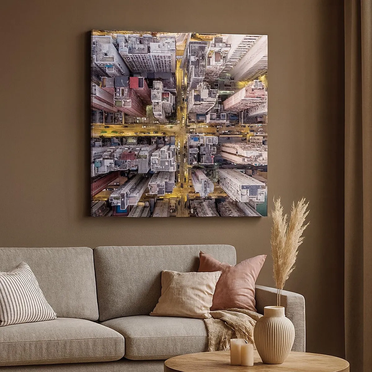 Obraz na płótnie - Pozdrowienia z Hongkongu - 30x30 cm