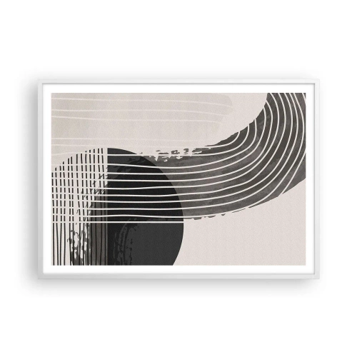 Plakat w białej ramie - Tam i z powrotem - 100x70 cm
