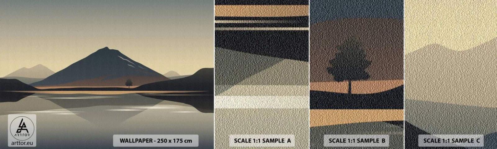 Fototapeta Próbka Samoprzylepna Deluxe Sticker - Lustrzane odbicie - Góra Lodowa, Sztuka, Krajobraz - 100x30 cm