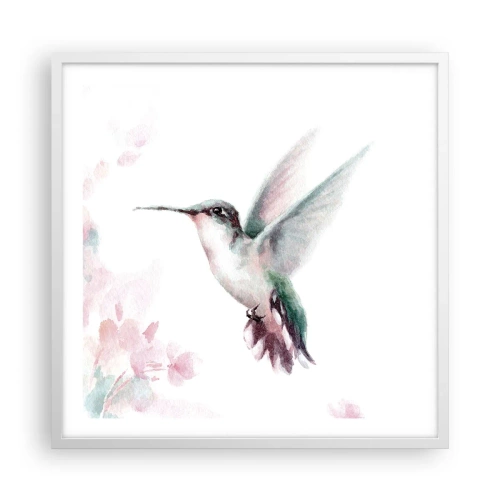 Plakat w białej ramie - Zatrzymany w trzepocie - 60x60 cm