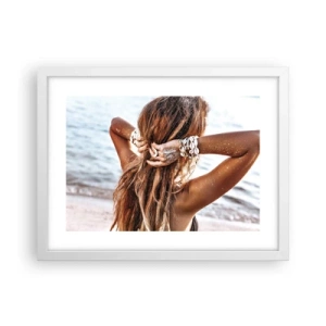 Plakat w białej ramie - Siostra wody i słońca - 40x30 cm