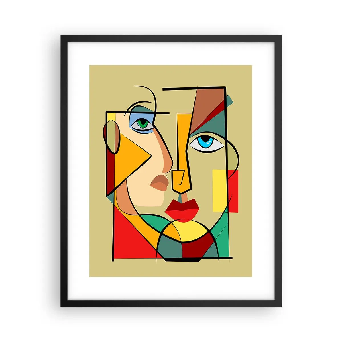 Plakat w czarnej ramie - Dobrana para - 40x50 cm