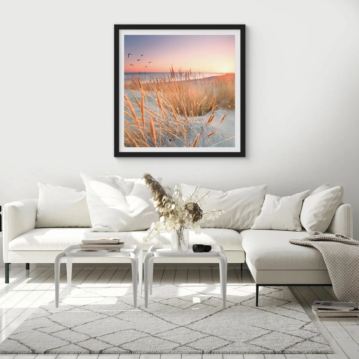 Plakat w czarnej ramie - Bałtycka kołysanka - 40x40 cm