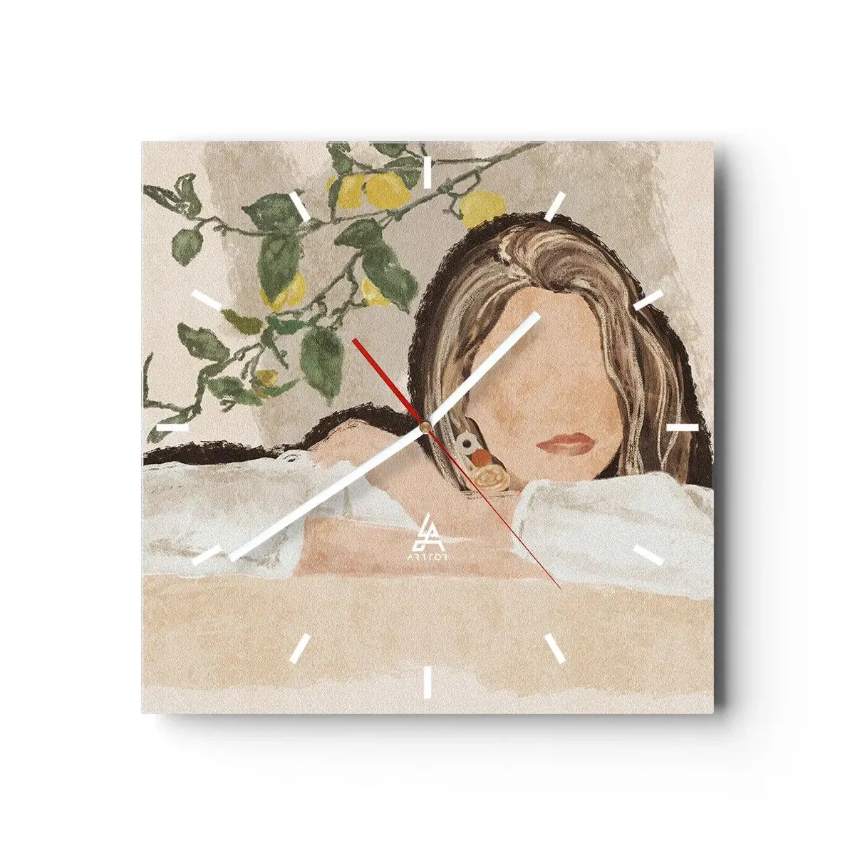Zegar ścienny - Piękność południa - 40x40 cm