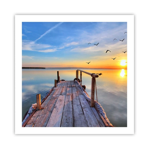 Plakat - Iść przed siebie ku słońcu - 60x60 cm