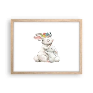 Plakat w ramie jasny dąb - Nie ma jak u mamy - 40x30 cm