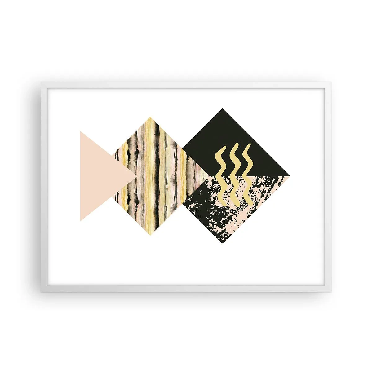 Plakat w białej ramie - Nie takie proste - 70x50 cm