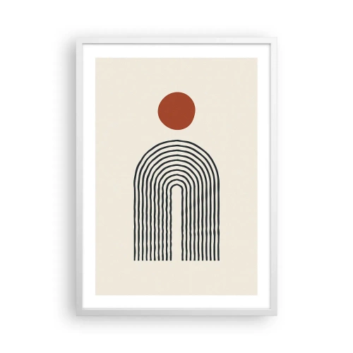 Plakat w białej ramie - Magnetyzm kształtów i barw - 50x70 cm