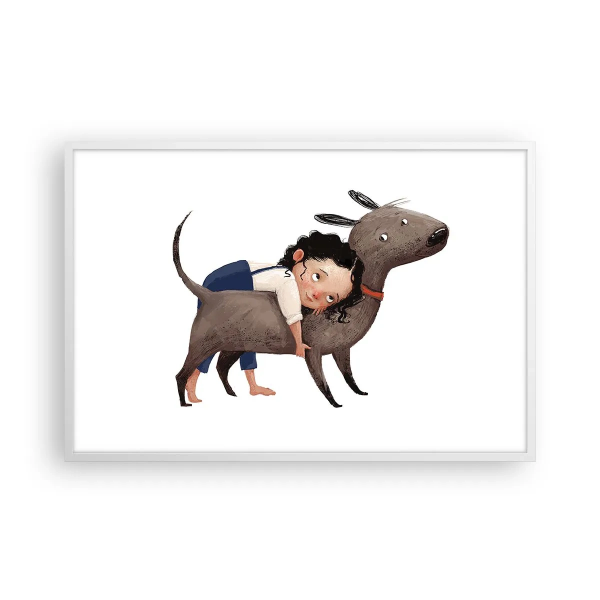 Plakat w białej ramie - Najlepsi przyjaciele - 91x61 cm