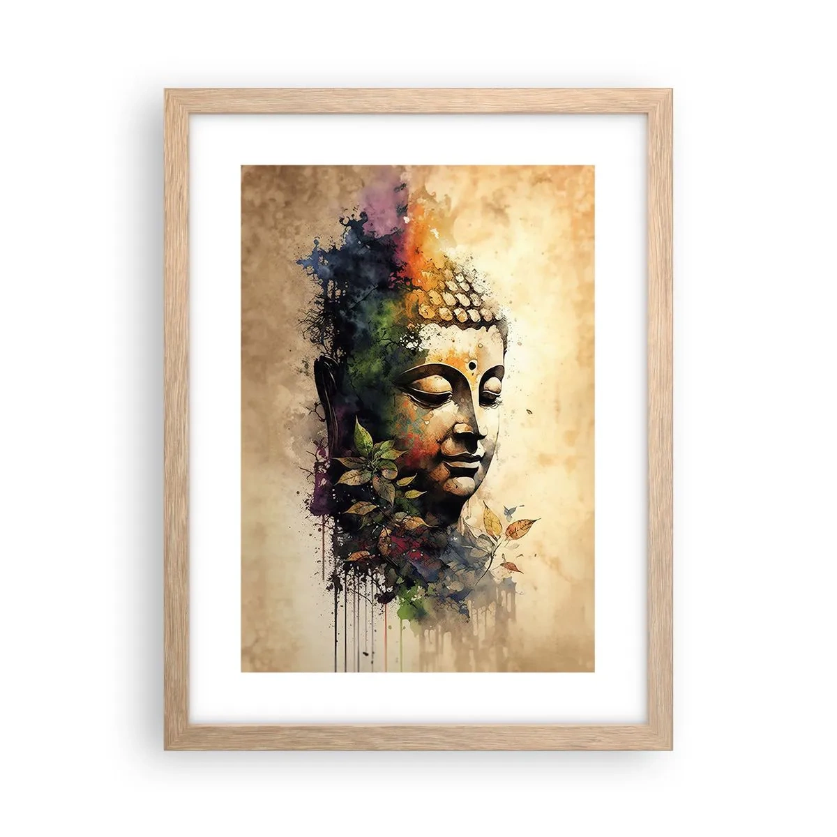 Plakat w ramie jasny dąb - Namaste! - 30x40 cm