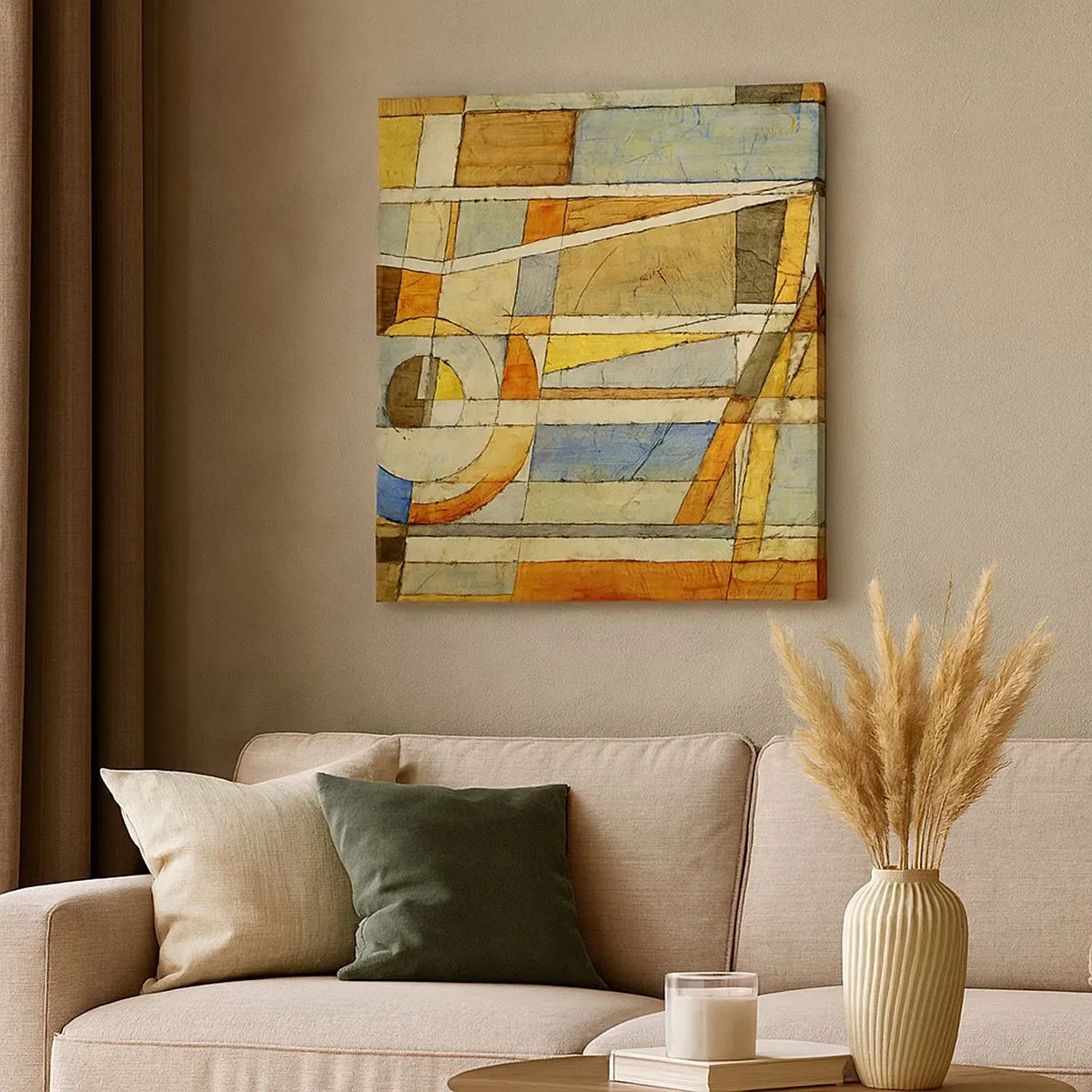 Obraz na płótnie - Kubizm na budowie - 30x30 cm